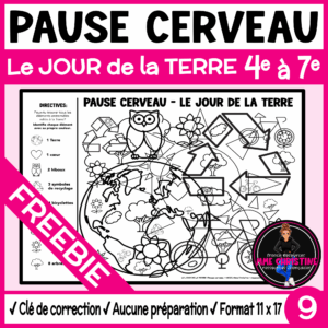 Pause cerveau - Édition Jour de la Terre - French Brain Break Game Earth Day Edition