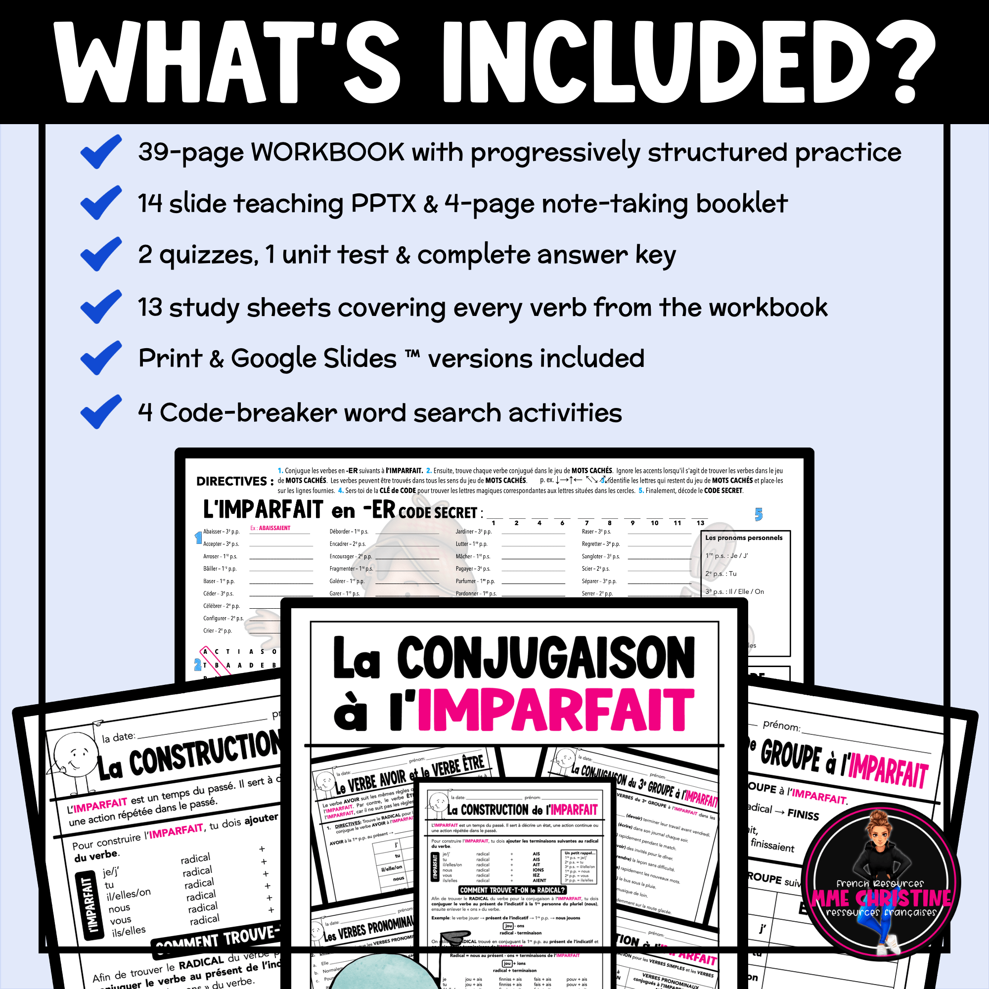 French Imperfect Tense Bundle | Les verbes à l'imparfait | French Verb Activities - Image 2