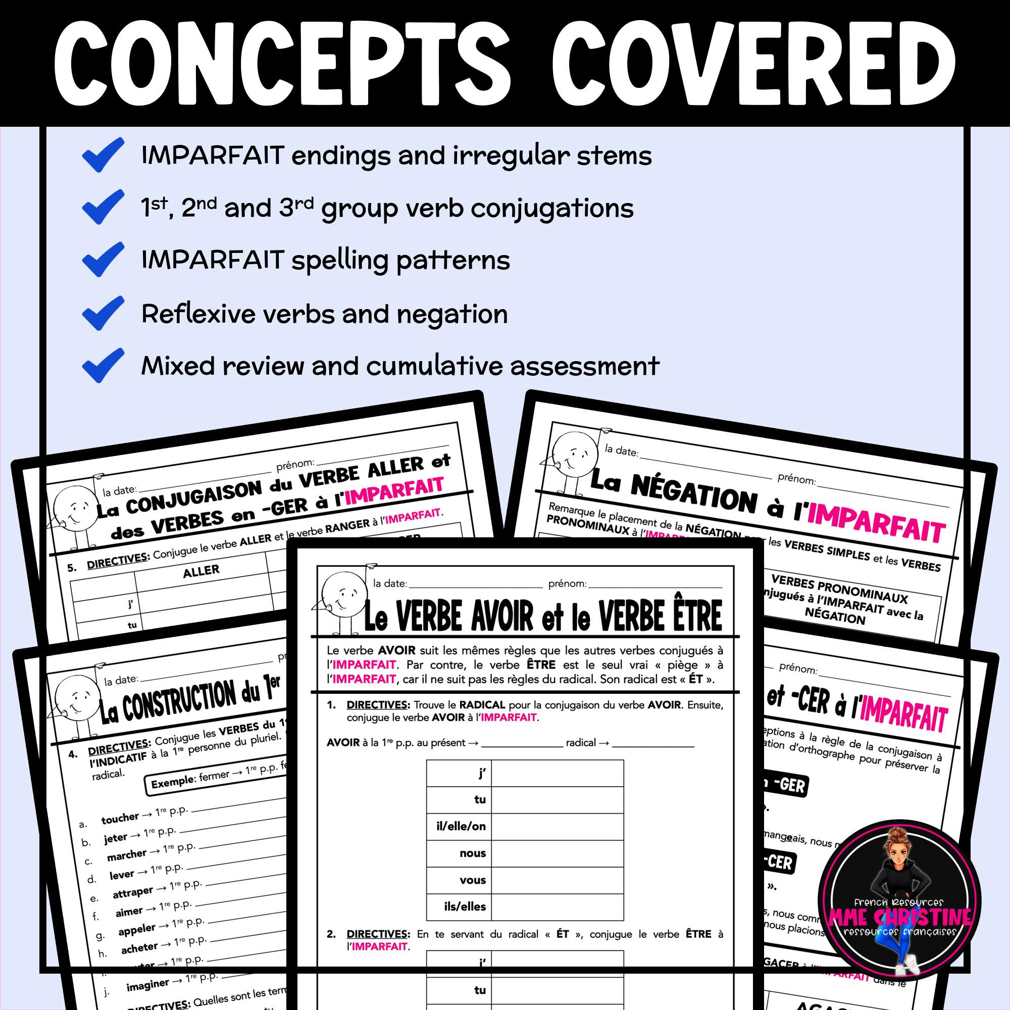 French Imperfect Tense Bundle | Les verbes à l'imparfait | French Verb Activities - Image 3