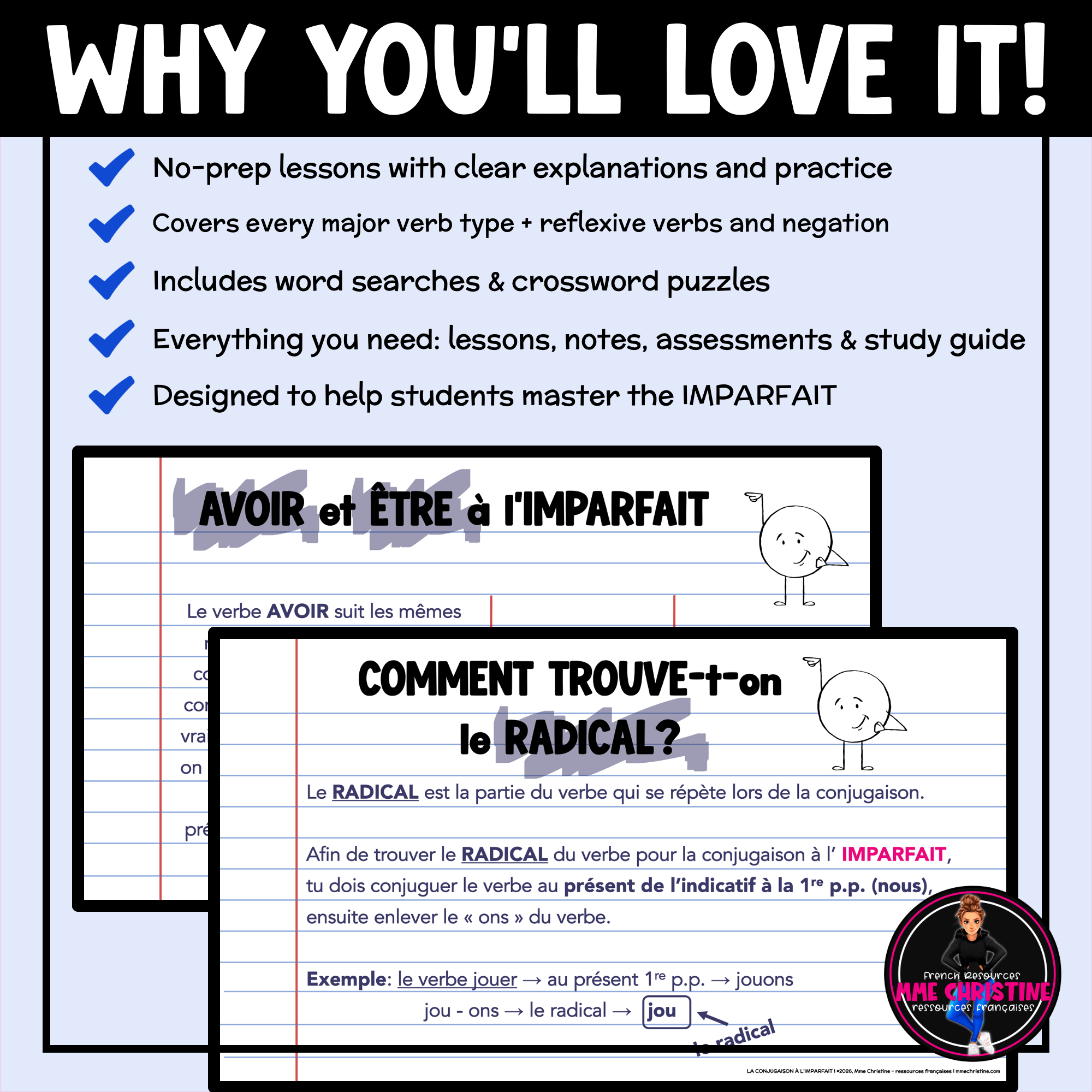 French Imperfect Tense Bundle | Les verbes à l'imparfait | French Verb Activities - Image 4