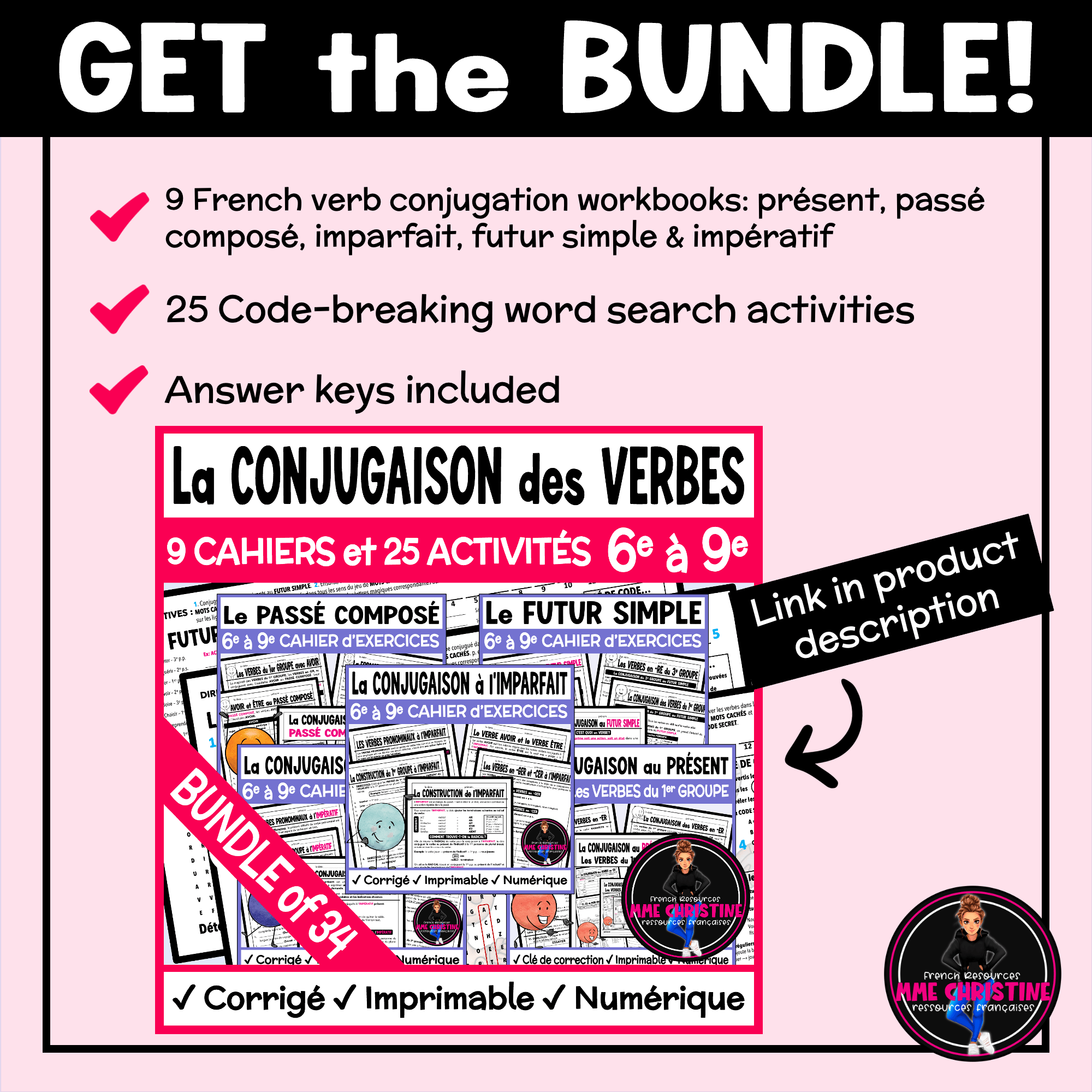 French Imperative Verbs Workbook BUNDLE | Complete Verb Conjugation Unit | Verbes à l'impératif - Image 5