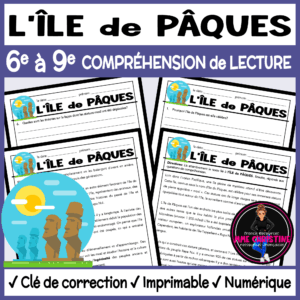 French Reading Comprehension Activity | Easter Island | Compréhension de lecture | FI & FSL
