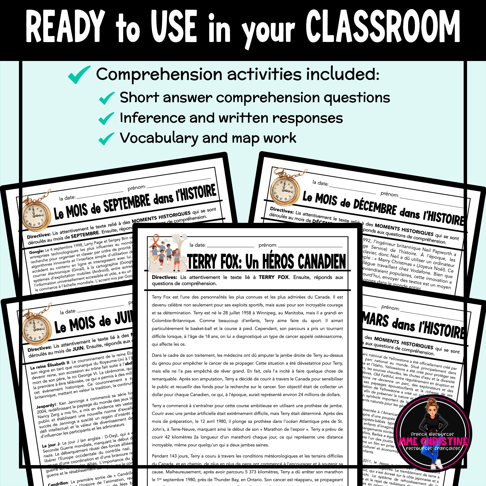 French Reading Comprehension Endless Bundle | Print + Digital Activities | Compréhension de lecture - Image 4