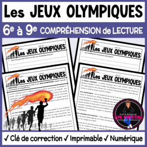 French Reading Comprehension Activity | The Olympic Games | Compréhension de lecture | FI & FSL