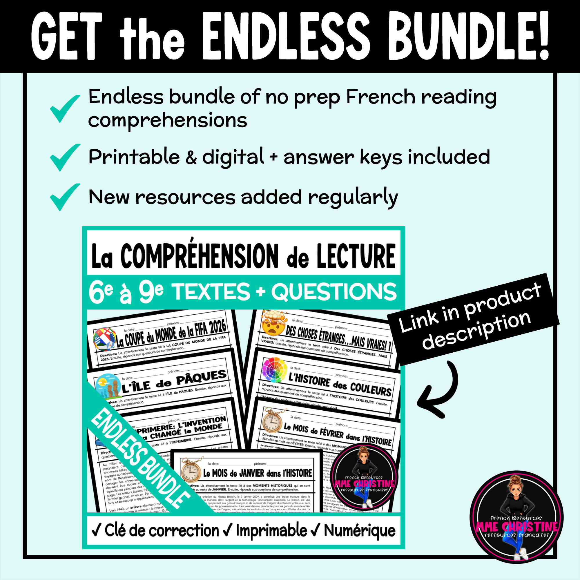 French Reading Comprehension Activity | April in History | Compréhension de lecture | FI & FSL - Image 4