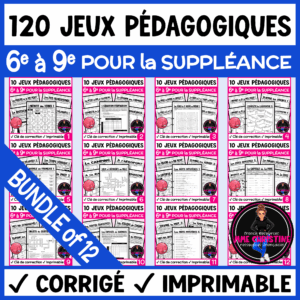 No Prep French Activities & Puzzles Bundle | 120 Jeux pédagogiques | Immersion & FSL