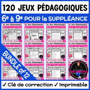 No Prep French Activities & Puzzles Bundle | 120 Jeux pédagogiques | Immersion & FSL