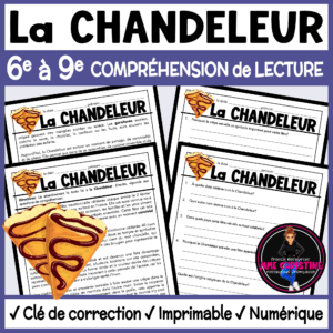 French Reading Comprehension Activity | La Chandeleur | Compréhension de lecture | FI & FSL