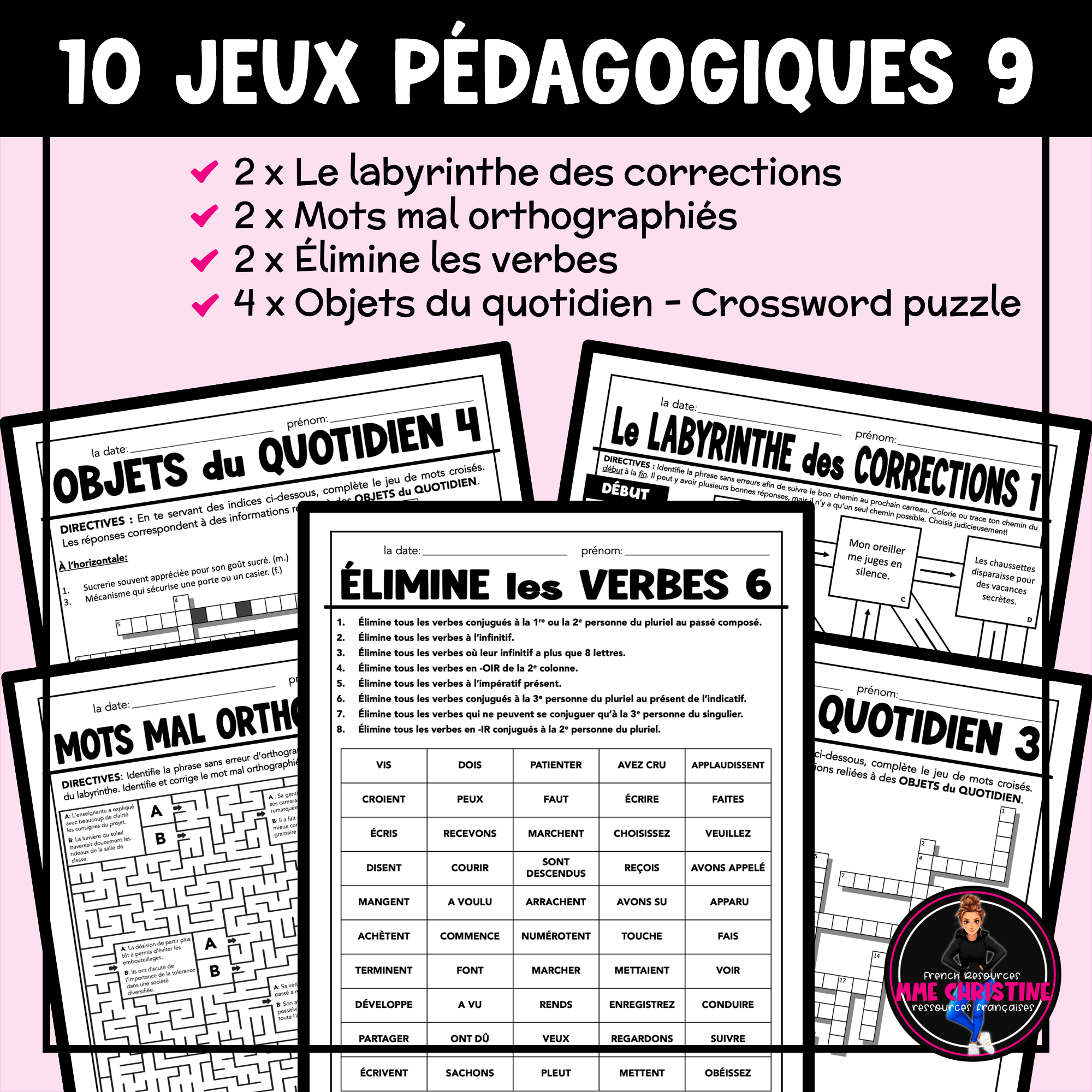 No Prep French Activities and Puzzles for Immersion & FSL (10 Jeux pédagogiques #9) - Image 3