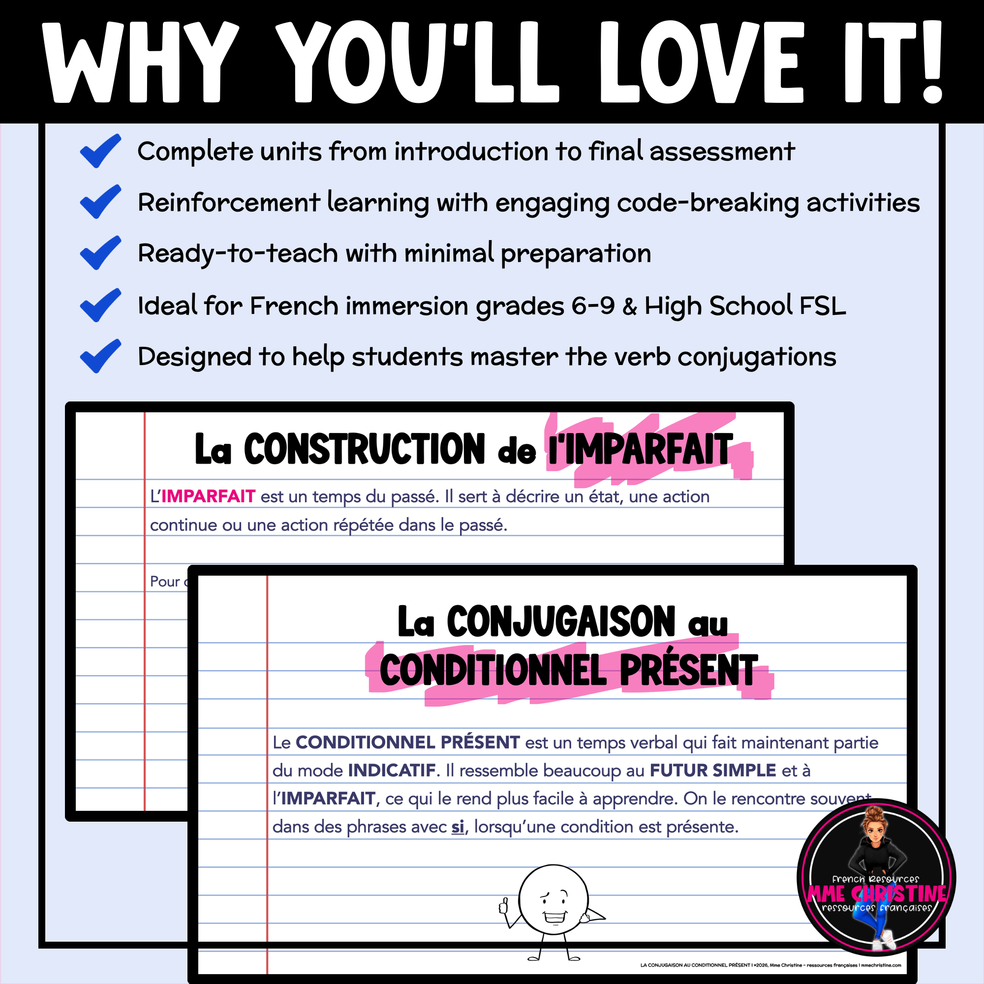 French Verb Bundle | Imparfait, Futur Simple & Conditionnel | Workbooks & Activities - Image 4