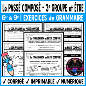 French Passé Composé Worksheets | 3rd-Group Verbs & Être