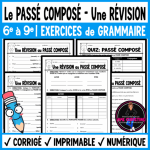 French Passé Composé Review Worksheets | Avoir & Être