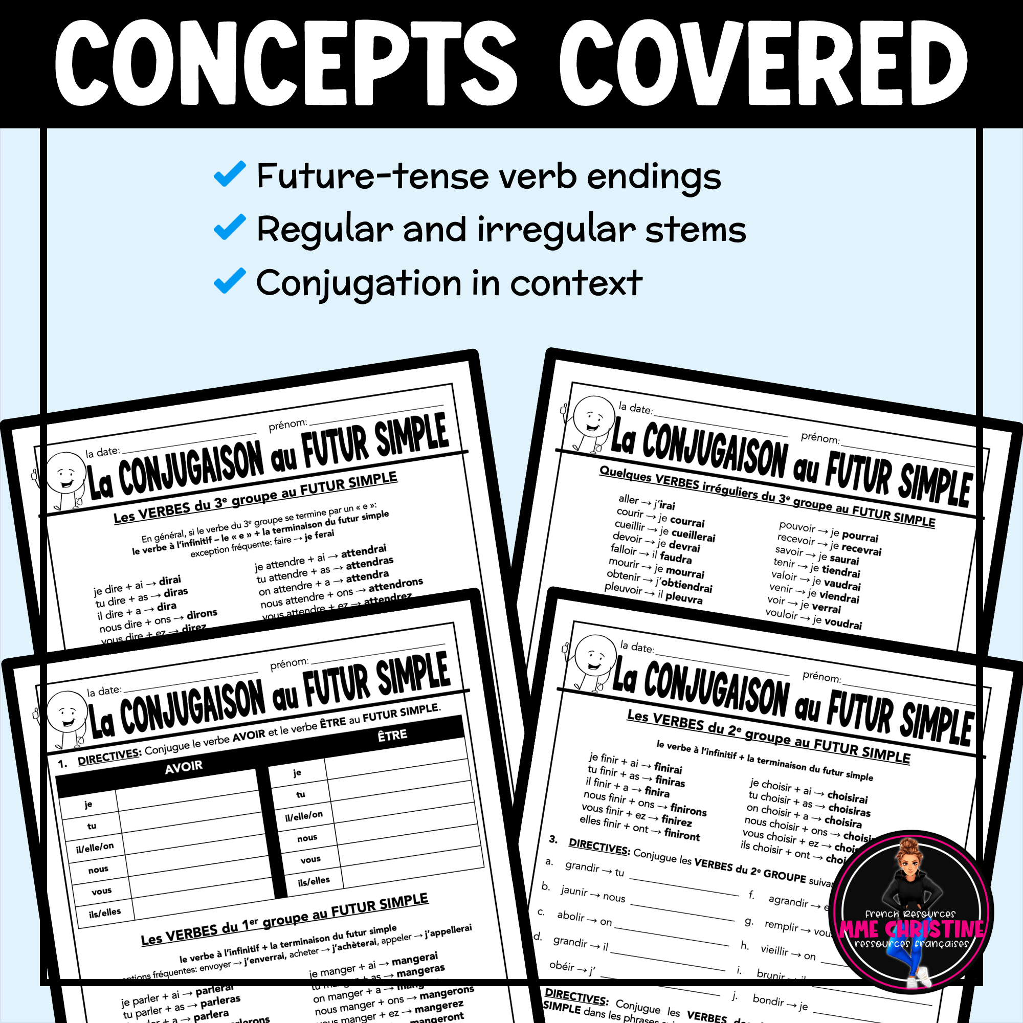 French Future Tense Worksheets | Le futur simple - Image 3